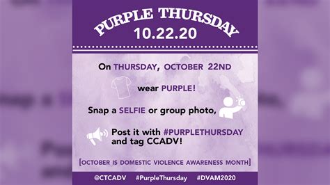 Domestic Violence Awareness Month: Purple Thursday – NORTH HAVEN NEWS