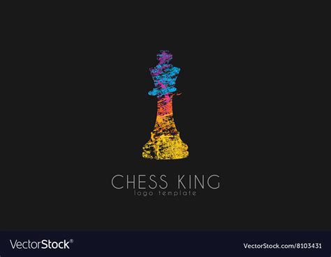 Chess king logo creative Royalty Free Vector Image