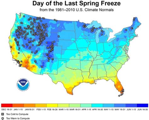 A U.S. Regional Map of the Last Day of Freezing Temperatures - CityLab