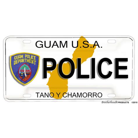 Guam Police Department Tano Y Chamorro POLICE Novelty Aluminum License ...