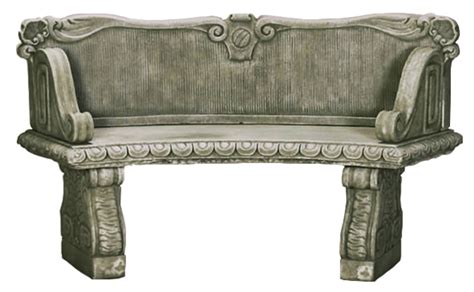 Palladio Curved Outdoor Cast Stone Garden Bench | Stone garden bench ...