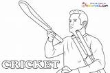 Cricket Game Coloring Pages sketch template