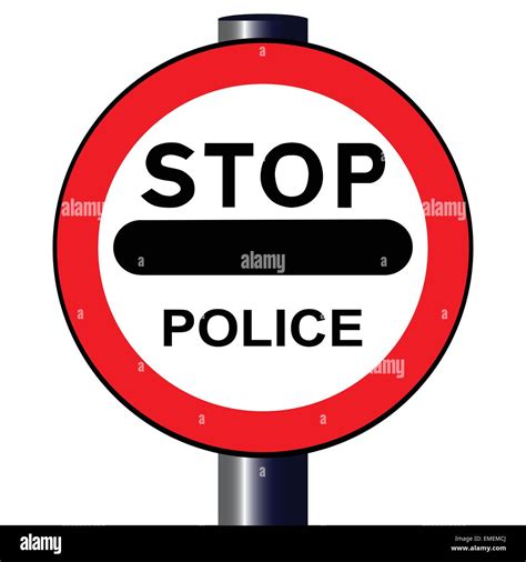 Stop Police Sign Stock Vector Image & Art - Alamy