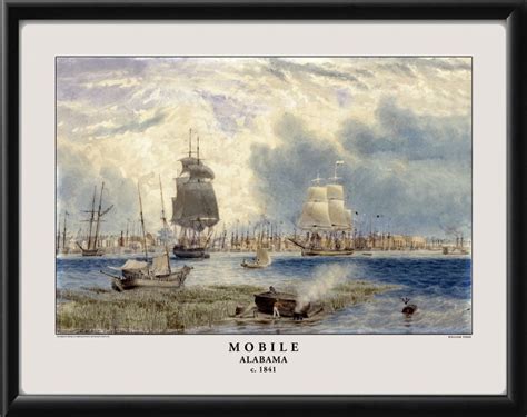 Mobile AL 1841 Restored Map | Vintage City Maps