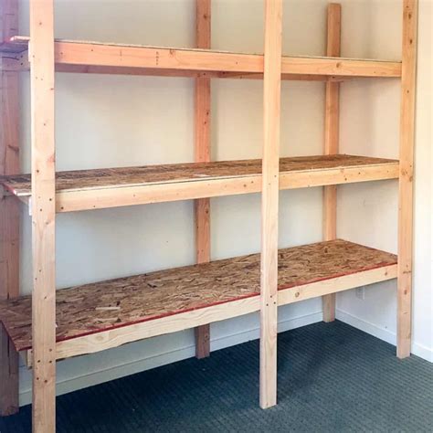 DIY Storage Shelves with 2x4s and Plywood - The Handyman's Daughter