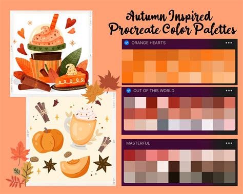 Autumn Inspired Procreate Color Palettes/swatches - Etsy