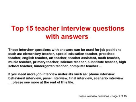 Assistant Headteacher Interview Questions And Answers