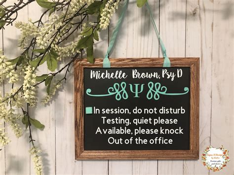 Door Sign Magnetic Door Sign Office Door Sign Teal Themed - Etsy