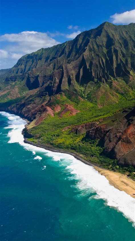 The Na Pali coast from the sky, Kauai Island, Hawaii, USA | Windows ...