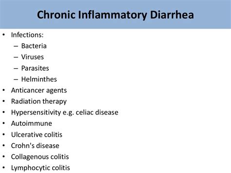 Approach to chronic diarrhoea