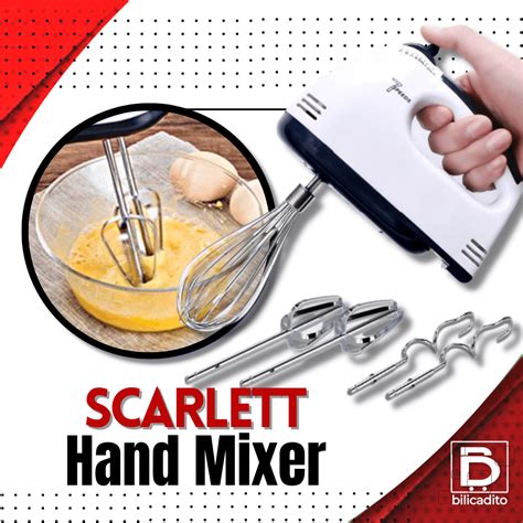 Heavy Duty Scarlett Hand Mixer For Baking, Electric Mixer Whisk, Egg ...