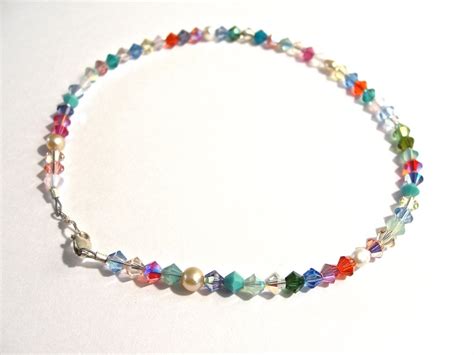 Swarovski Anklet, Swarovski Bracelet, Waterproof Freshwater Pearl ...