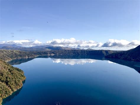 Lake Mashu on a brilliant autumn's day, observed from Mashu Daisan ...