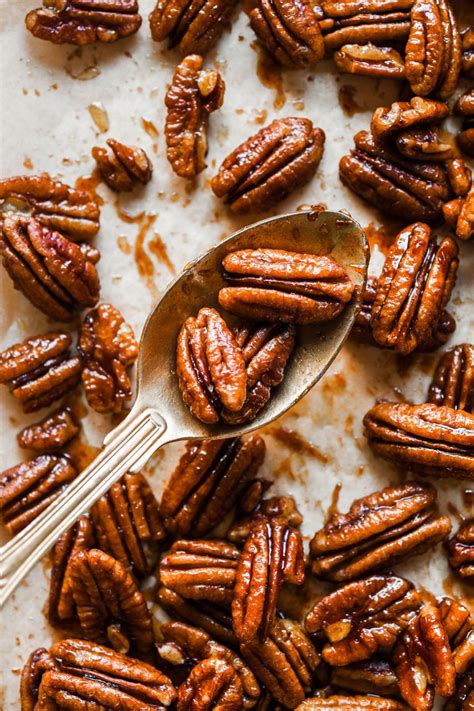 Easy Maple Syrup Candied Pecans - nyssa's kitchen