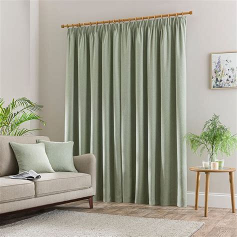 Luna Sage Blackout Pencil Pleat Curtains in 2021 | Sage green curtains, Pleated curtains, Curtains