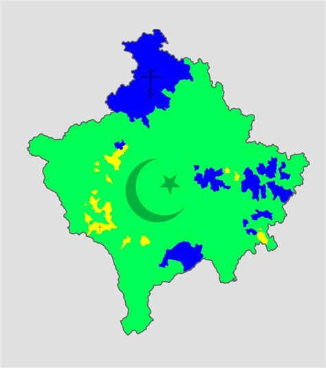 Religious and Ethnic Map of Kosovo [Designed by me] : r/MapPorn