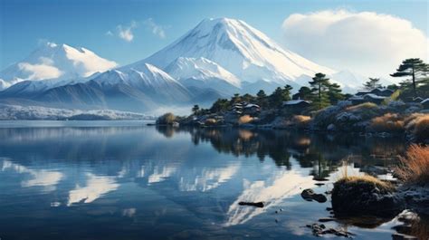 Premium AI Image | Mount Fuji Reflection