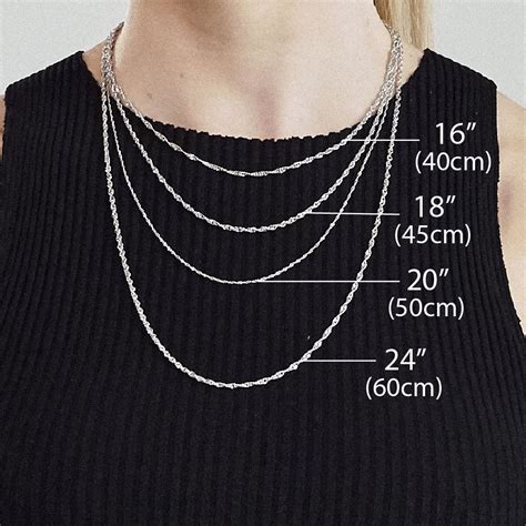 Warren James Womens Necklace Size Guide