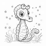 Caballito Caballitos Zeepaardje Marino Cavalluccio Kleurplaat  sketch template