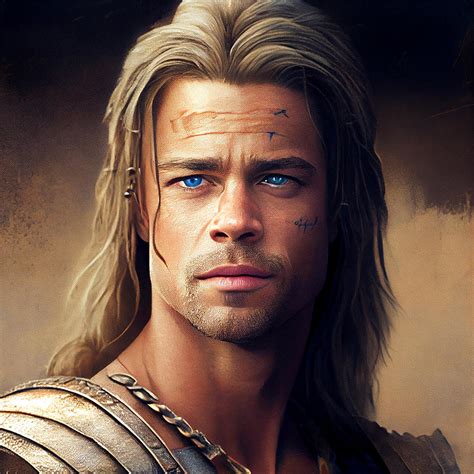 Brad Pitt Troy Mixed Media by Stephen Smith Galleries - Pixels