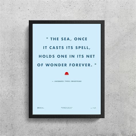 Jacques Cousteau Quote Printable Inspirational Quote Wes Anderson Scuba Calypso Home Decor the ...