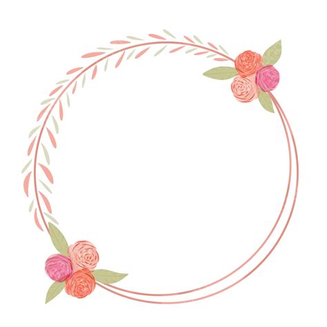 Vector Floral Frame Circle, Floral Vector, Floral Round, Vector Floral Flower PNG Transparent ...