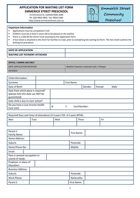 FREE 25+ Waiting List Forms in PDF | MS Word | Excel