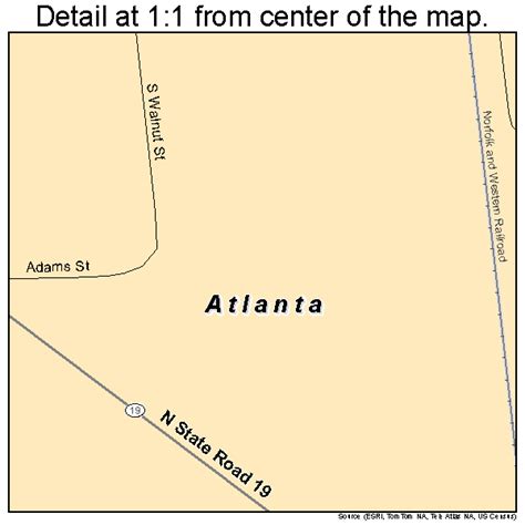 Atlanta Indiana Street Map 1802602