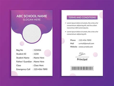 1000 Id Card Design Templates College School Id Card Design Template Office Id Cards – NBKomputer