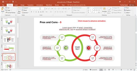 Comparing Pros And Cons PowerPoint Template