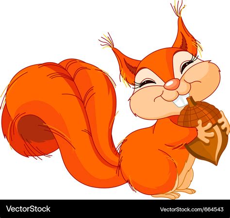 Cartoon squirrel Royalty Free Vector Image - VectorStock