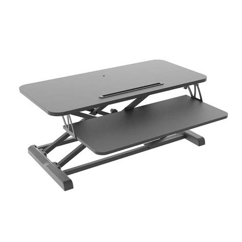 Ergonomic 31" Height Adjustable Standing Desk Tabletop Black - Bed Bath ...