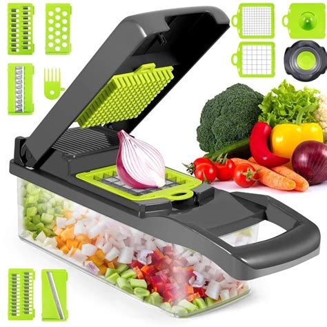 10 In 1 Multifunctional Vegetable Cutter Shredders Slicer With Basket ...