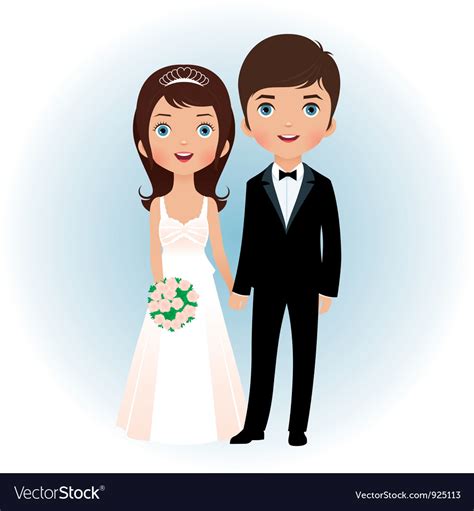 Groom and bride Royalty Free Vector Image - VectorStock