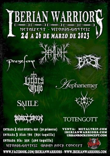 Iberian Warriors Metal Fest 2023, asi está el cartel en sus ediciones ...