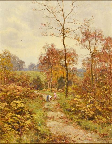 A Woodland Path in Autumn Painting | Edward Wilkins Waite Oil Paintings | Autumn painting ...