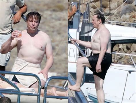 Greek god on vacation?! Elon Musk flashes flab on R340k-per-week yacht