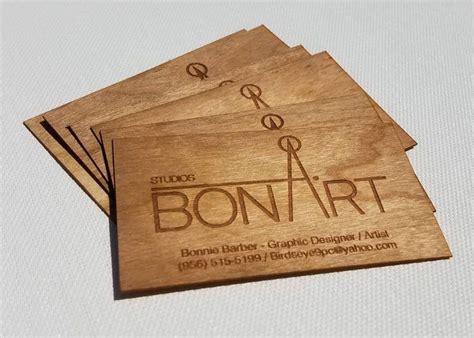 Wood Business Cards | One Sided Business Cards | Engraved Wood Business Cards | Custom Wood ...