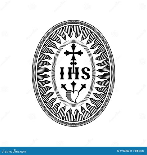 Christian Symbols. Illustration of the Jesuit Order Stock Vector ...