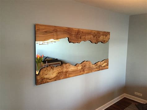 Handcrafted Live Edge Wall Mirror With Live Edge Wood Frame in 2020 | Live edge furniture, Live ...