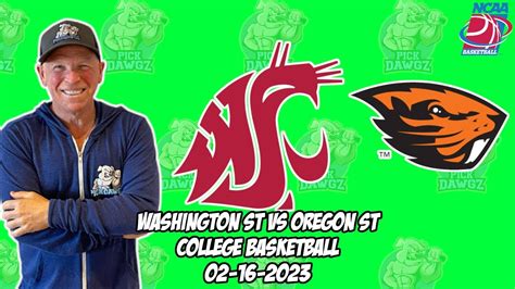 Washington State vs Oregon State 2/16/23 College Basketball Free Pick ...