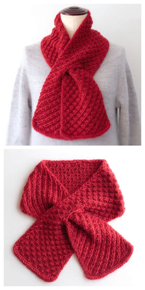 Knit Cherry Pie Scarf Free Knitting Pattern - Knitting Pattern