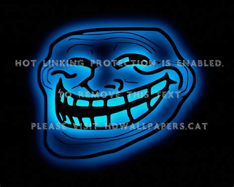 Troll-neon Face Blue Abstract