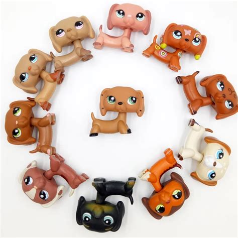 Rare littlest pet shop lps toys dog collection cute littlest sausage DACHSHUND old original ...