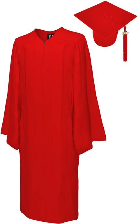 MATTE RED CAP & GOWN MIDDLE SCHOOL JUNIOR HIGH GRADUATION SET-rs4251465601981