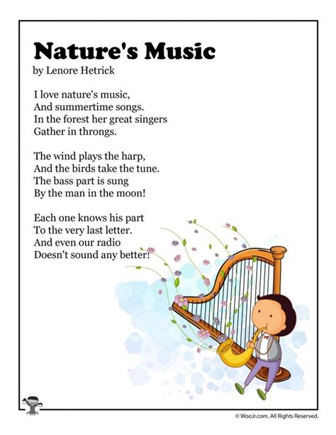 Nature's Music Summer Kid's Poem | Woo! Jr. Kids Activities : Children's Publishing | Kids poems ...