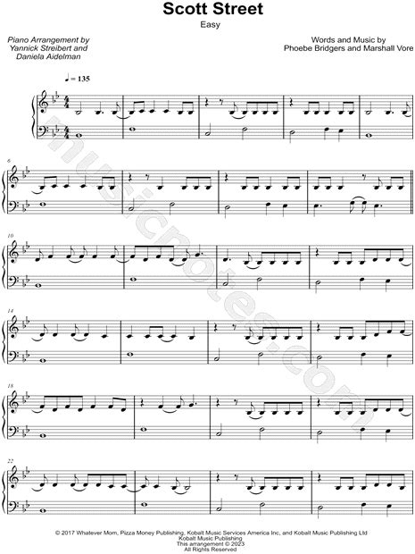 Yannick Streibert "Scott Street [easy]" Sheet Music (Easy Piano) (Piano Solo) in Bb Major ...