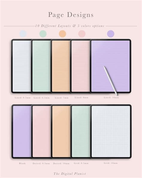 50 Digital Note Taking Templates for iPad and Tablet Perfect - Etsy