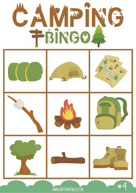 Camping BINGO For Preschool Kindergarten, Camping Games and Activities, Camping Preschool ...