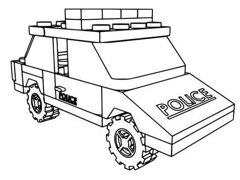 Lego Police Toy Car coloring page - Download, Print or Color Online for Free